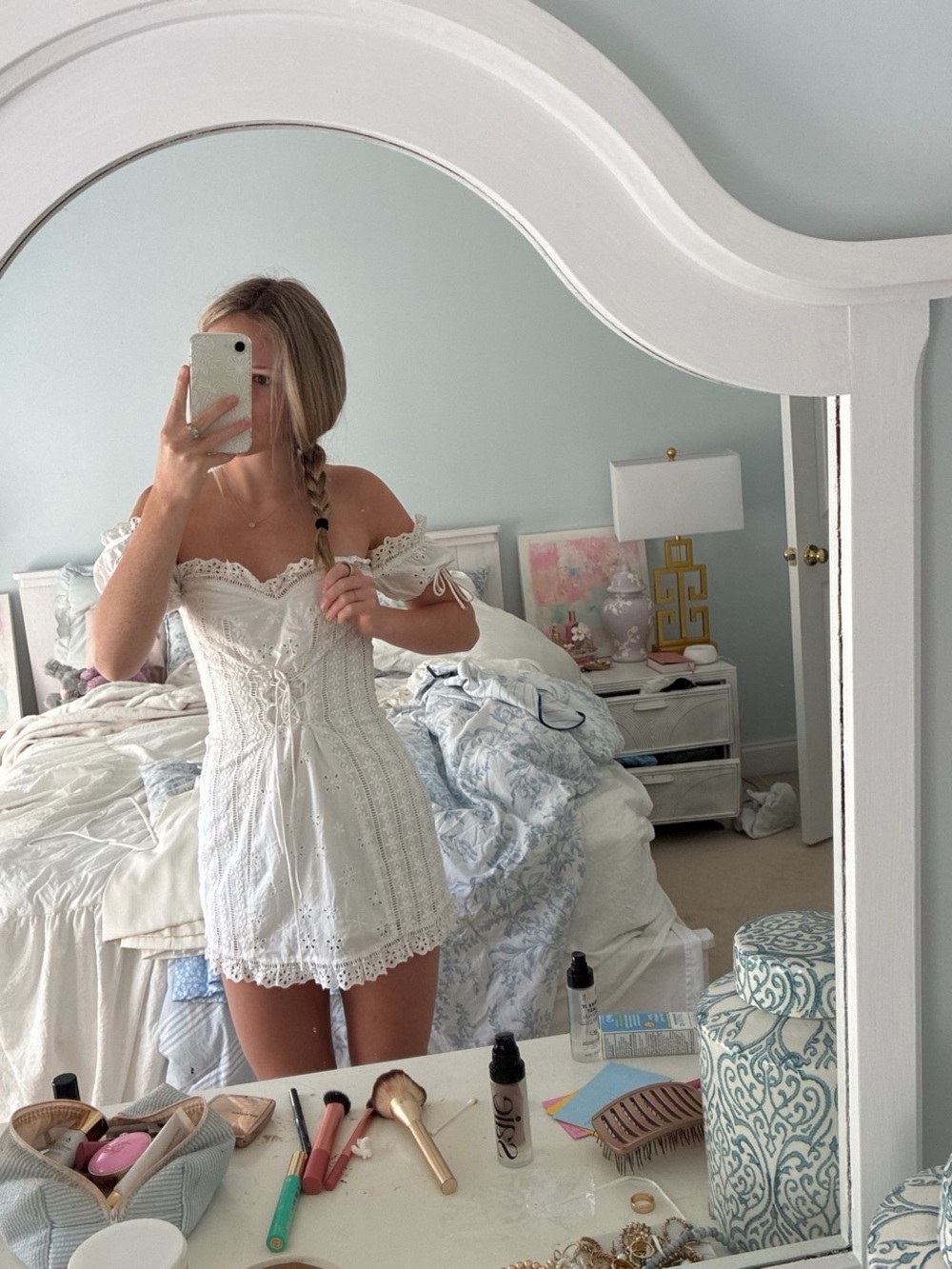 FOR LOVE AND LEMONS Annabelle Eyelet Lace Mini Dress